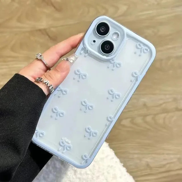 Şəffaf Yay Dizaynlı iPhone Çexolu