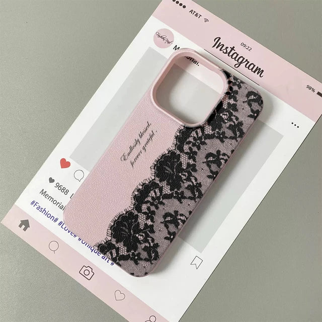 Dantel Dizaynlı iPhone Çexolu