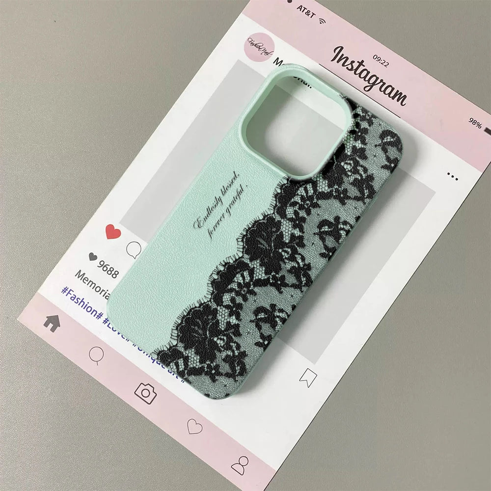 Dantel Dizaynlı iPhone Çexolu