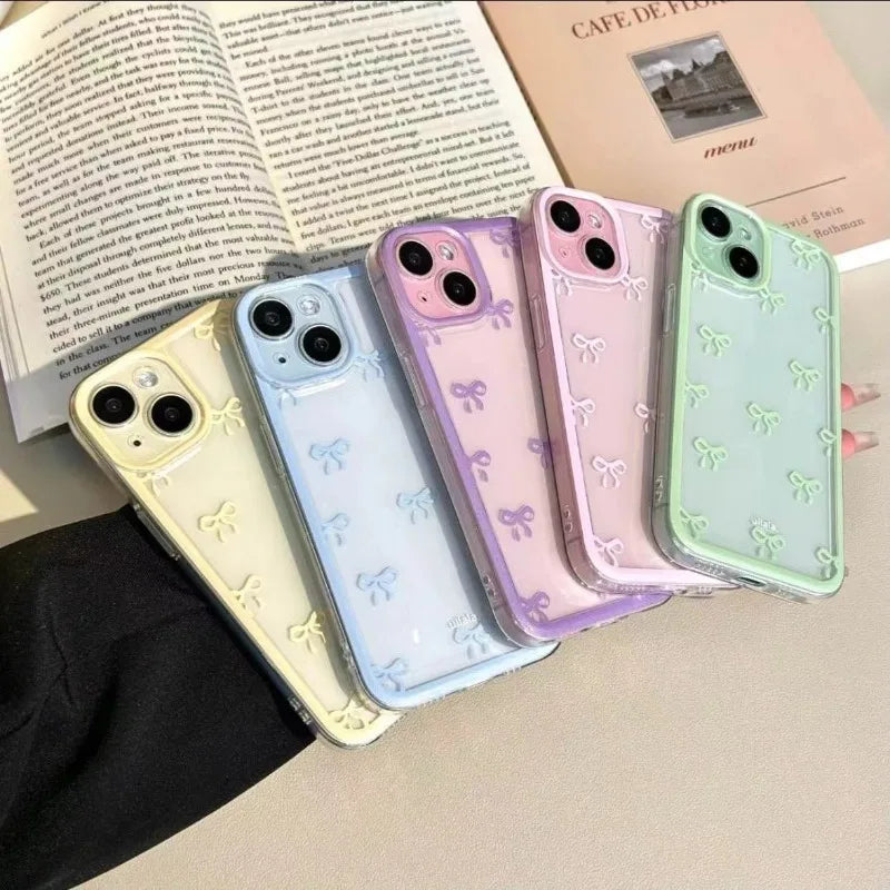 Şəffaf Yay Dizaynlı iPhone Çexolu
