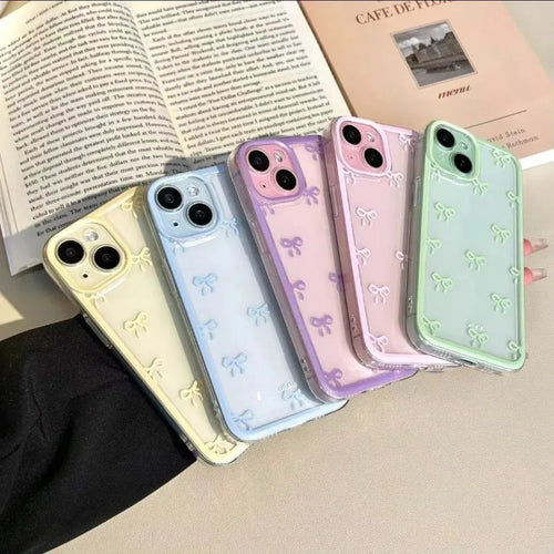 Şəffaf Yay Dizaynlı iPhone Çexolu